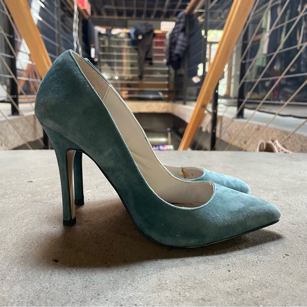 Shoemint suede heel Sz. 6.5 - Teal